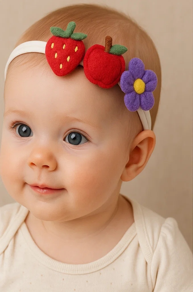 Strawberry Apple Violet Baby Headband